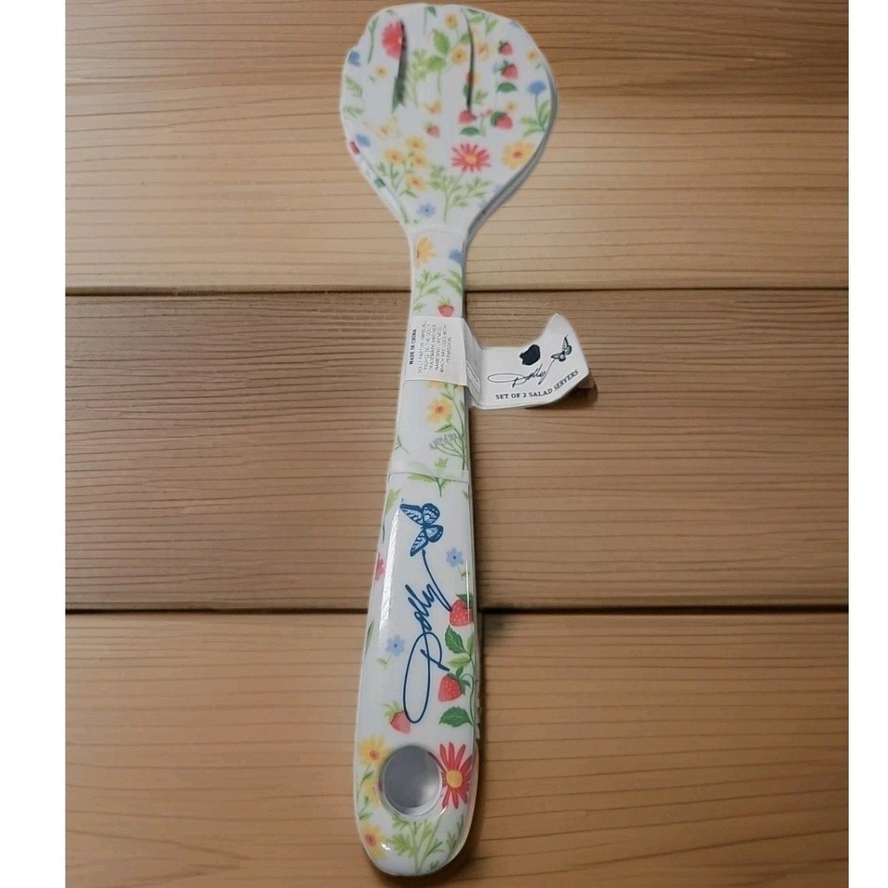 Dolly‎ Parton "Wildflowers" Melamine Salad Serving Fork and Spoon Set NWT